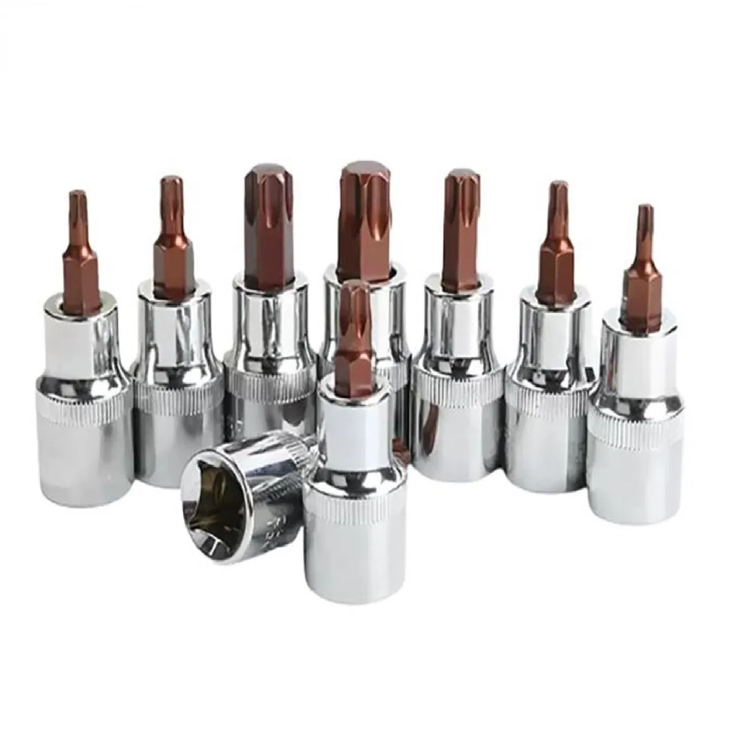 Аккумуляторный гайковерт с набором бит и головок