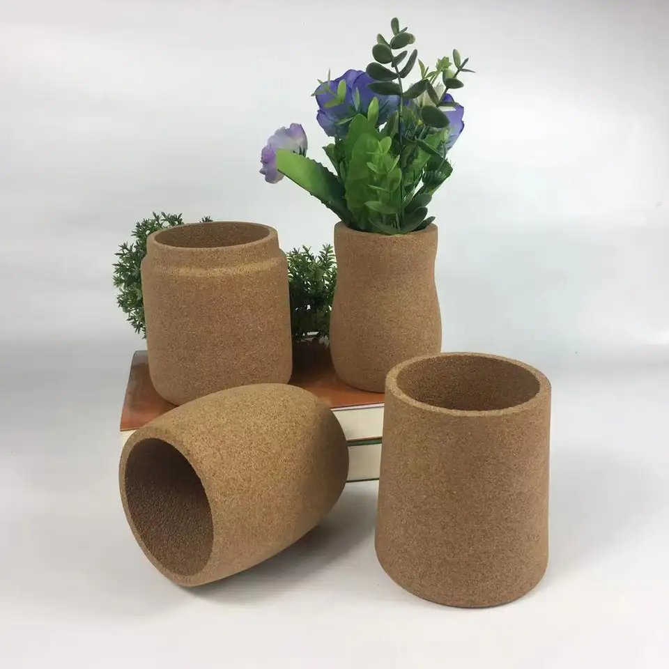 Cork Flower Pot Eco-Friendly Natural Pot for Plants Succulents Herbs Indoor Planter Gardening Gift