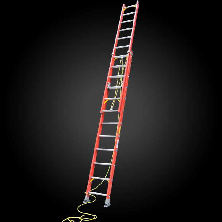 Professional Manufacturer 10m Rope Telescopic Fiberglass Steps Ladder