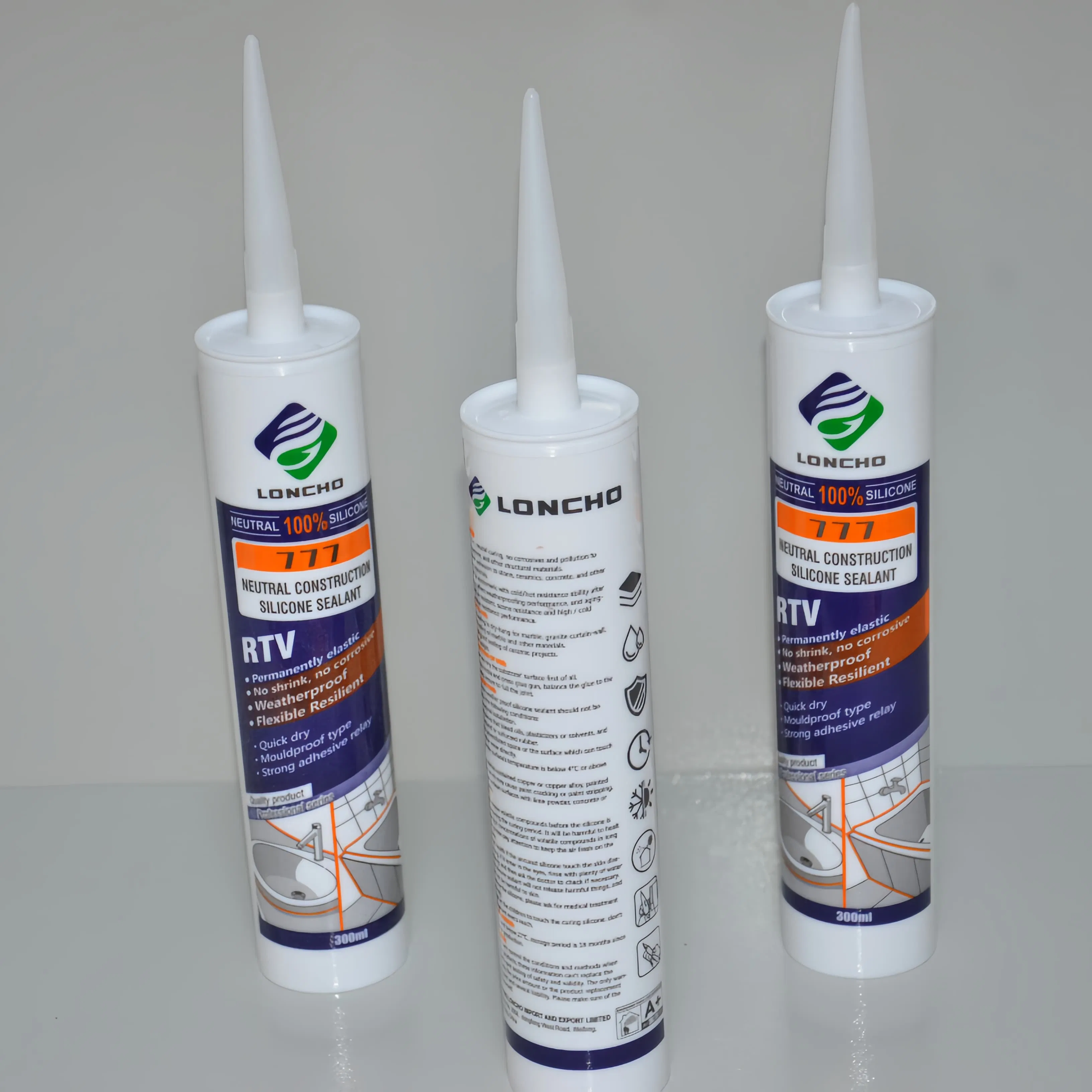 General Purpose Fungicidal RTV Neutral Adhesive for Aesthetic Finishing Touches