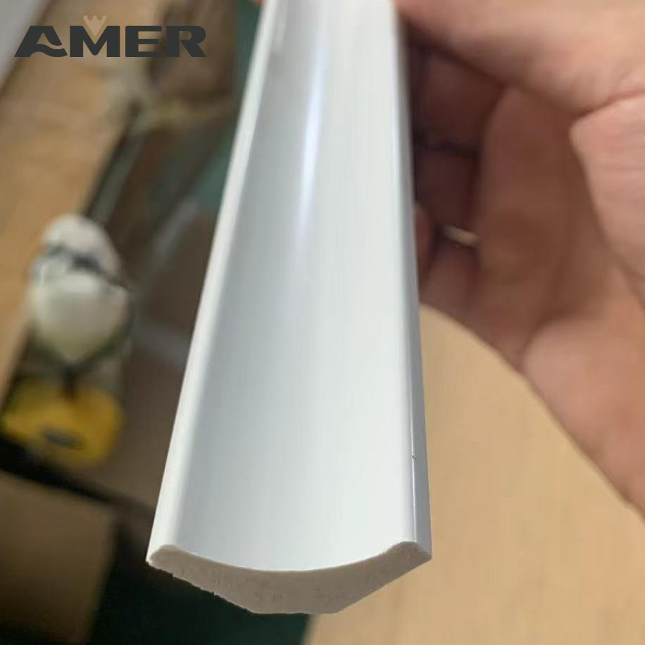White PVC Skirting PS Moulding Cornice Ceiling Wall Profile PS Moulding