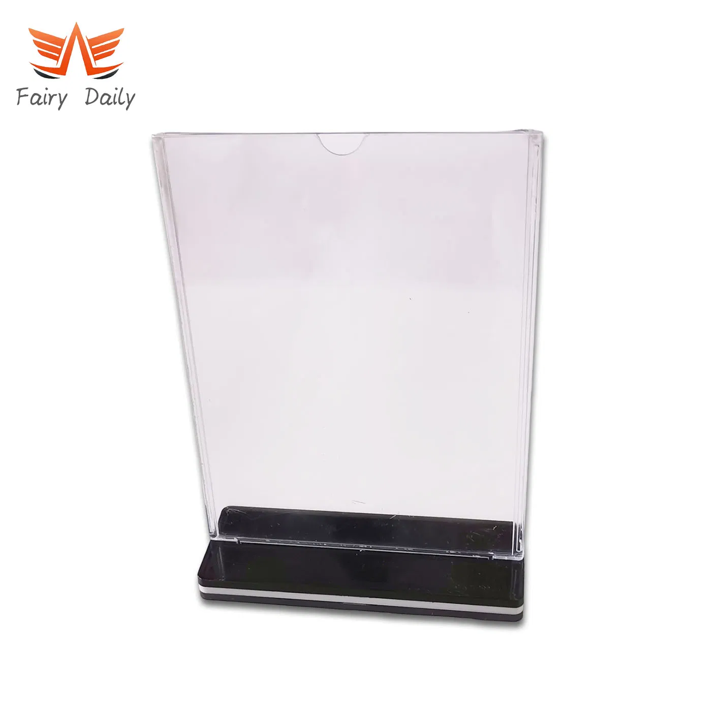 T Shape Clear Plastic Menu Photo Display Acrylic Picture Sign Holder