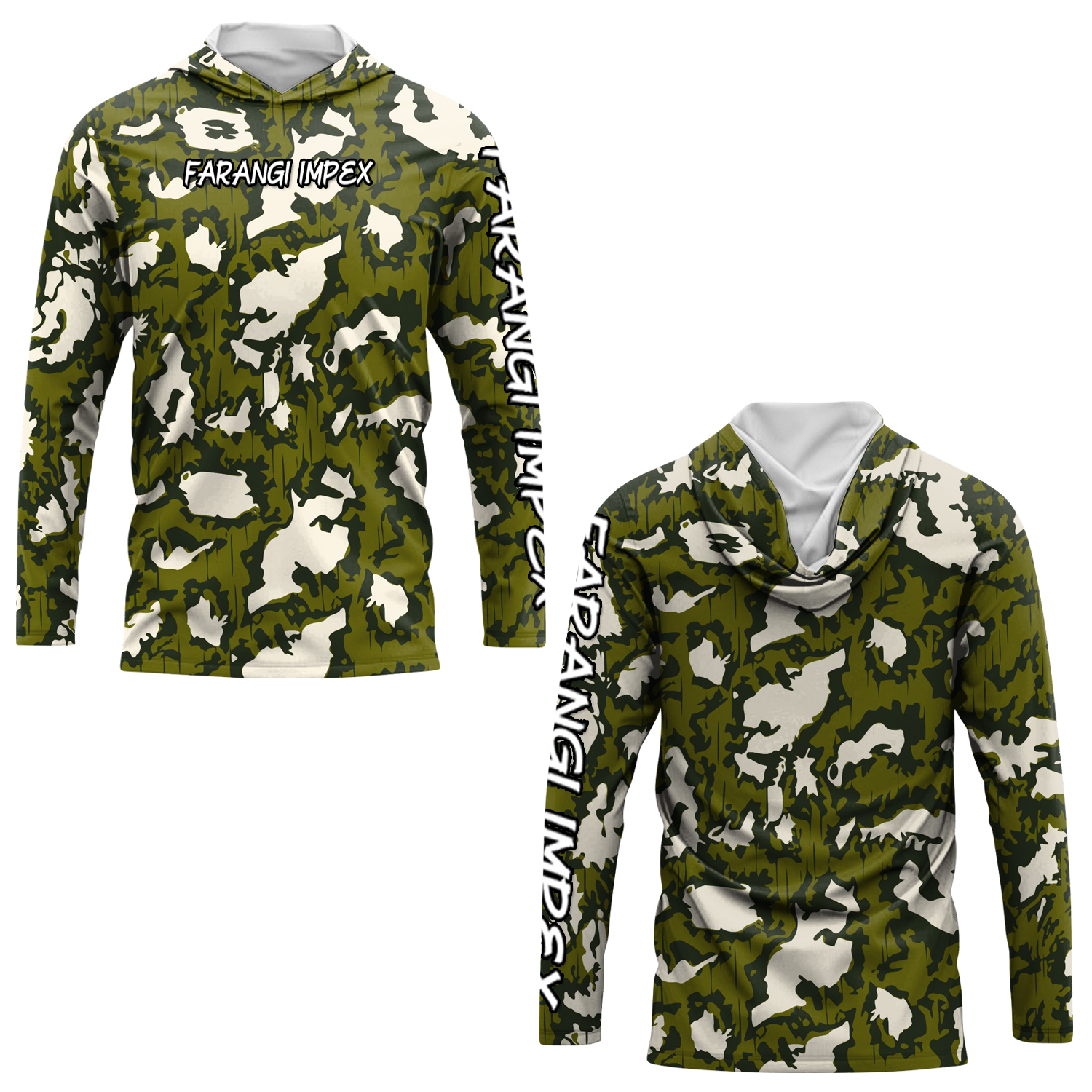 Толстовка рыболовная с воротником полиэстер с сублимацией