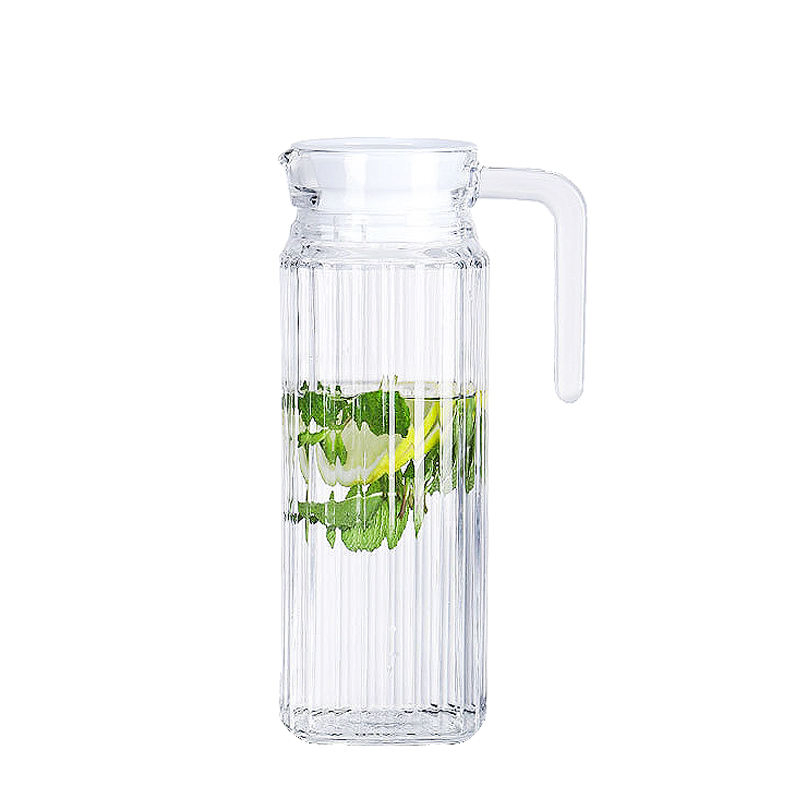 1100ml Water Pitcher with Lid Plastic PC Glass Carafe Ice Jug
