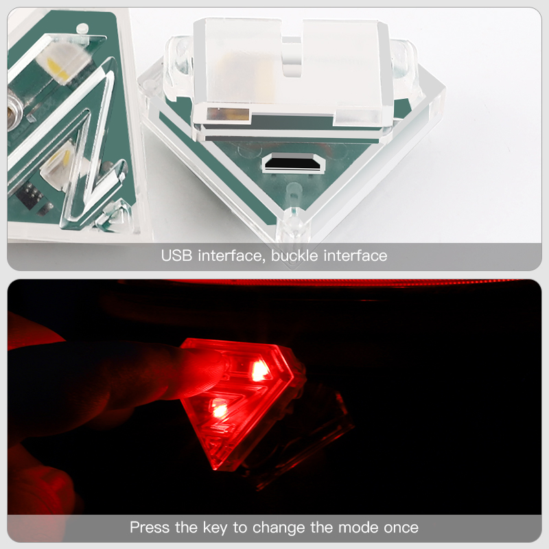 Светодиодный задний фонарь для велосипеда, RGB, перезаряжаемый