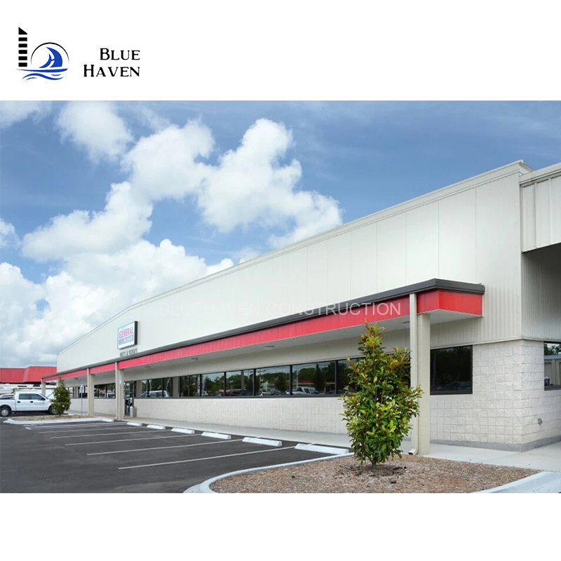 PU /EPS/ RW Insulated Sandwich Wall Panel Prefabricated Steel Structure Building