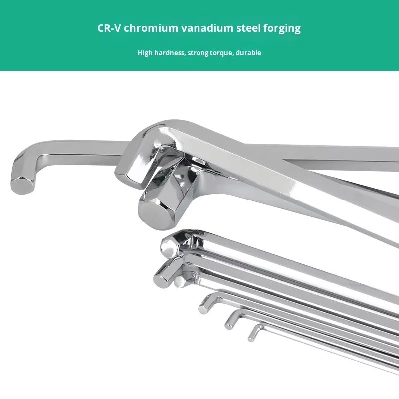 Hexagon Alloy Steel Wrench Set S2 Short Head Extended Single Ball Head