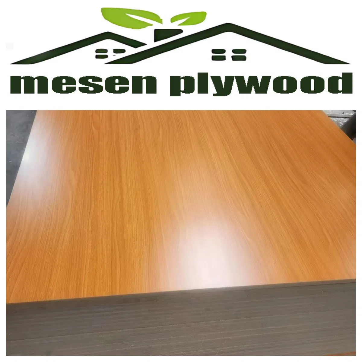 China Wholesale 15mm*1220*2440 Melamine Laminated Plywood Poplar Core, E1 Glue Melamine Board