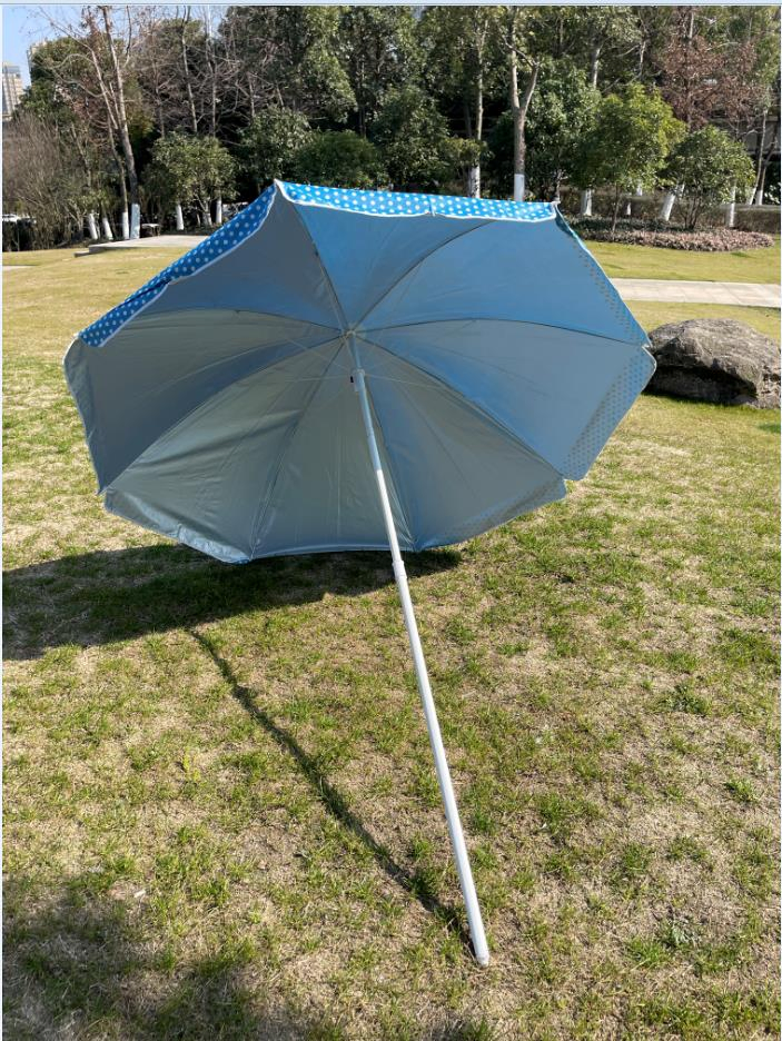 1.8m Blue Plain Beach Umbrella