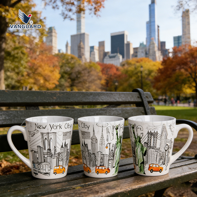 Керамическая кружка с печатью на заказ, 305 мл