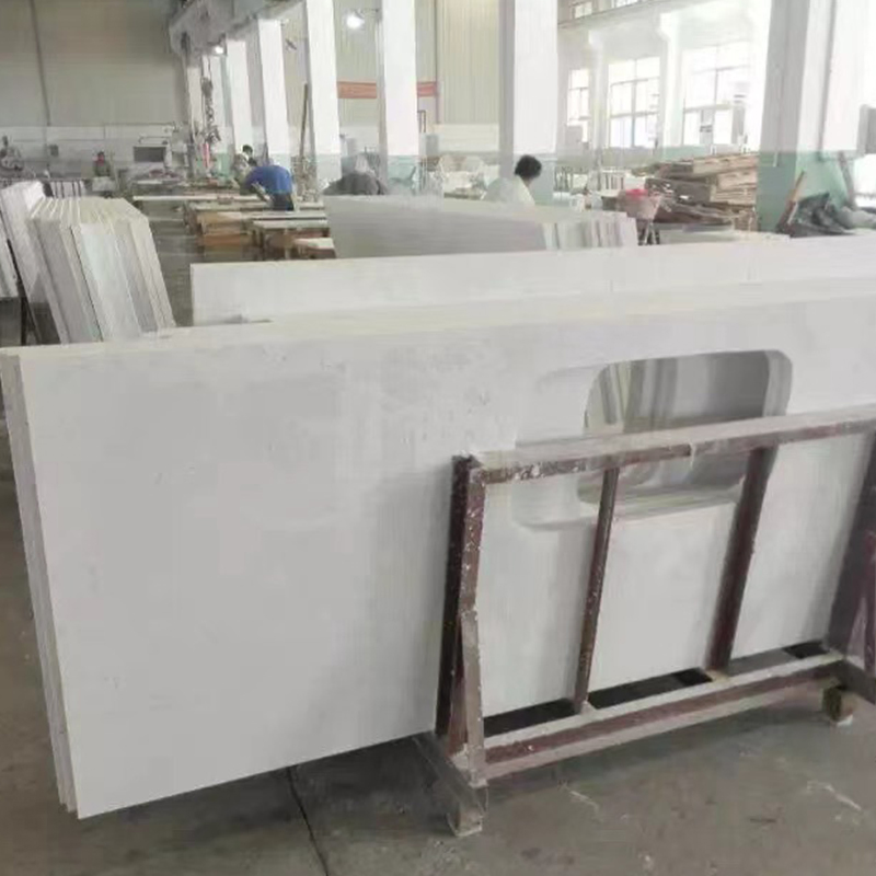 Pure White Engineered Quartz Artificial Stone Kitchen/Bathroom/Table/Island/Vanity/Counter Top