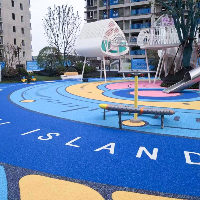 Wet Pour Rubber Surfacing by Edpm Rubber Granules Poured Rubber Surfacing