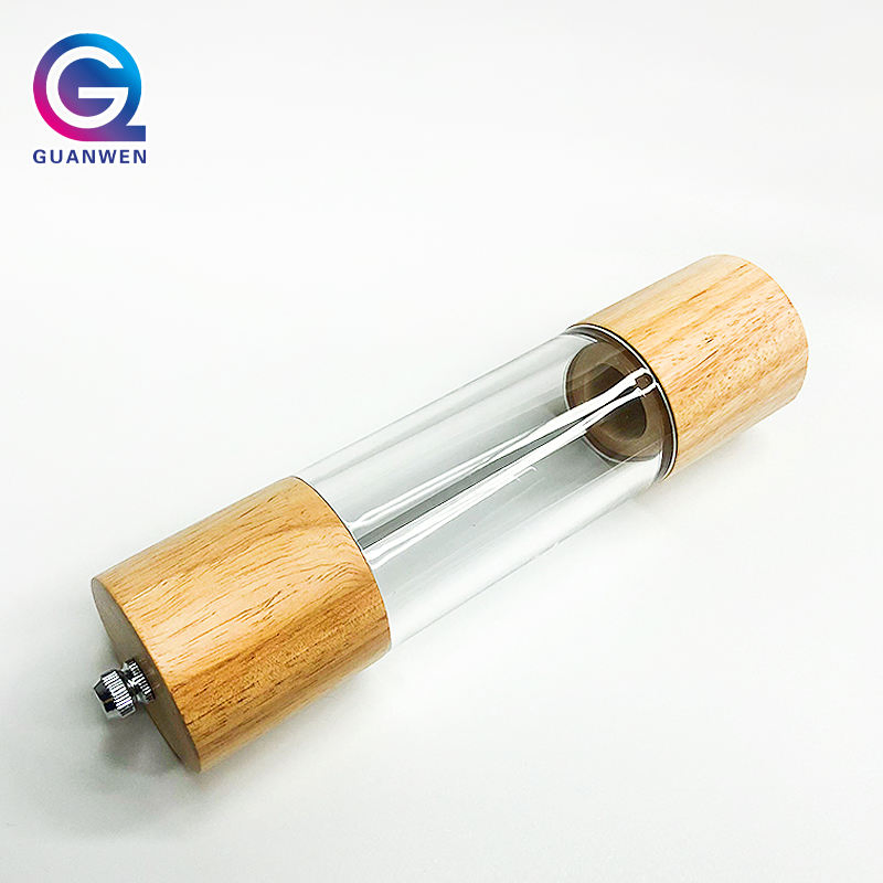 Wooden Salt and Pepper Grinder Set Spice Jar Black Pepper Mill Grinder