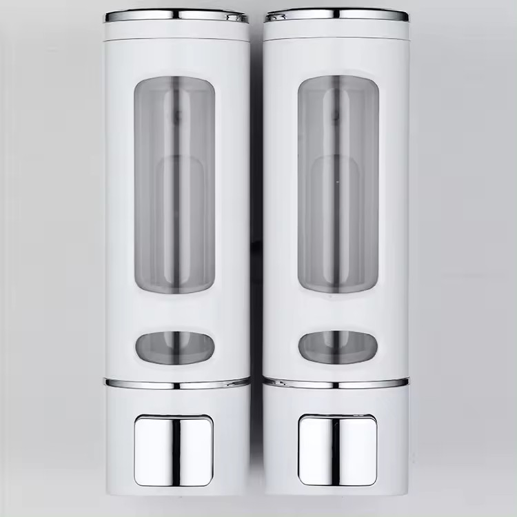 400ml Soap Dispenser Hand-Pressed Wall Mounted Shower Gel Shampoo Bottle