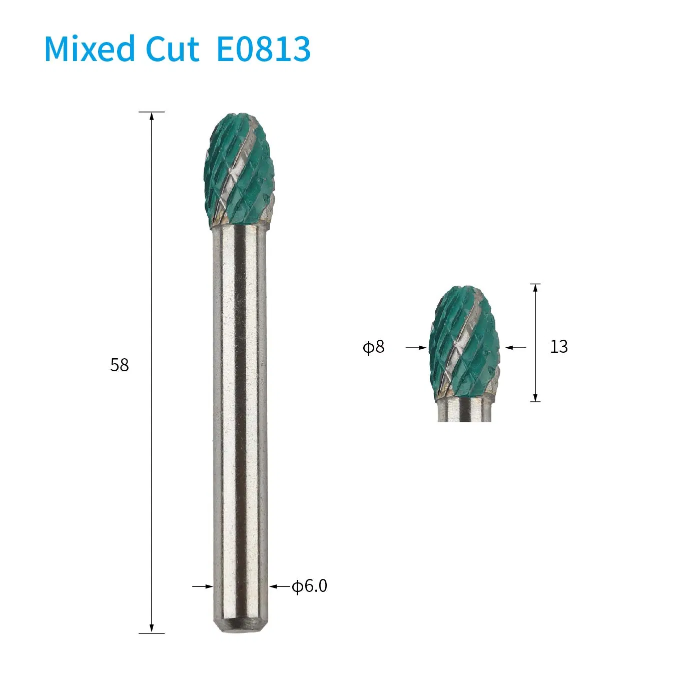 Coarse Fine Teeth Mixed Flute Tungsten Carbide Rotary Cutter