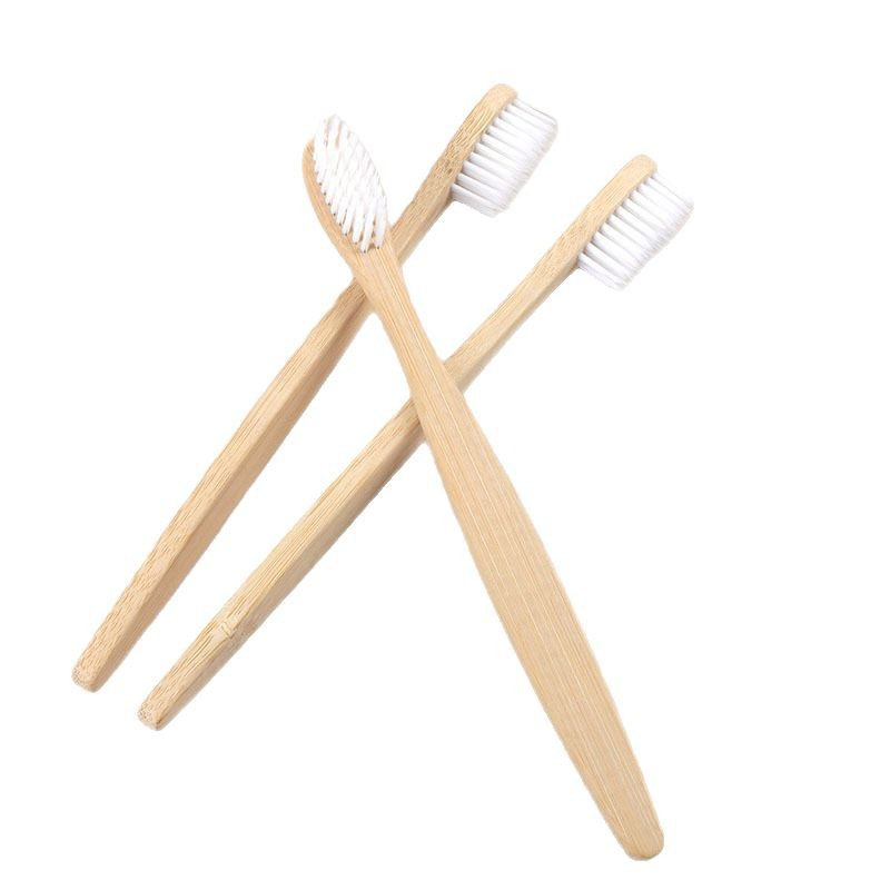 Disposable Bamboo Toothbrush, Charcoal Bristles, Kraft Paper Box for Guests