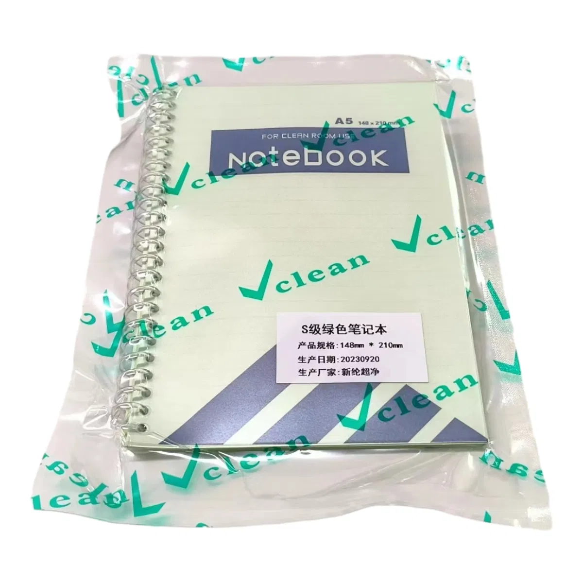 Industrial Cleanroom Paper Scrap Free A4 Size Notebook for Industry