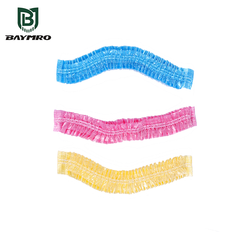 PPE Supplier Disposable PE Waterproof Strip Clip Shower Cap En 343