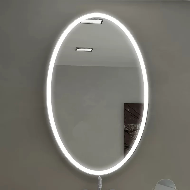 Round Vanity Mirror Anti-Fog Circle Wall Mounted Bathroomled Mirror Make up
