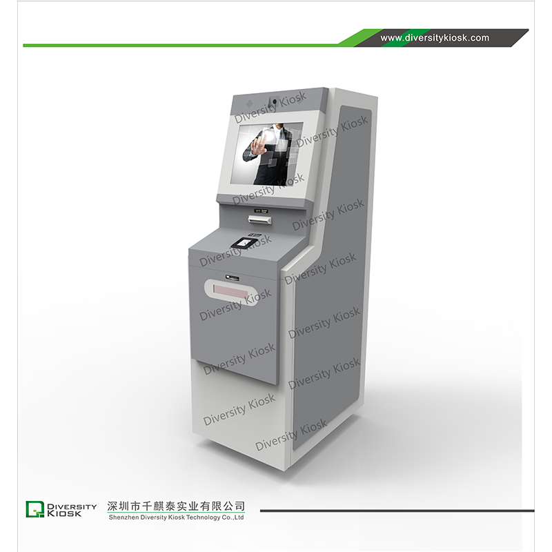 Stand on Floor Electricity Water Gas Bill Payment ATM Cash Banknotes Recycler Self Service Booth Shop Installation