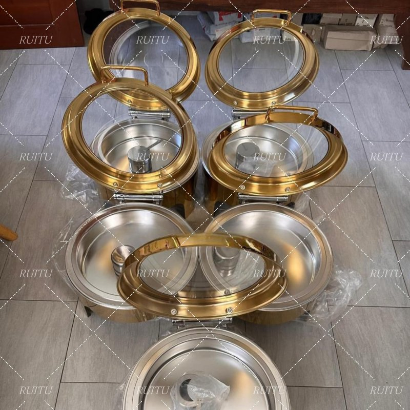Marmite Chauffante Catering Hanging Full Restaurant Hotel Food Warmer Chafing Dish Buffet Set