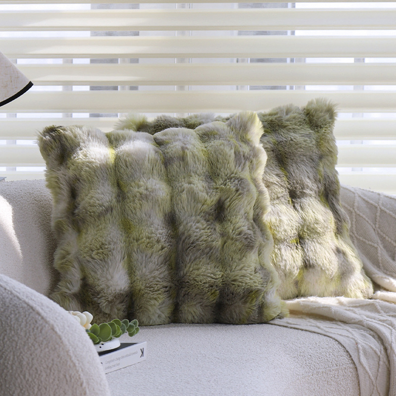 Dairui New Green Bubble Velvet Pillow Covers Thick Couch Cushions Sofa Backrest Bedroom Decor Luxury Home Textiles Wholesale