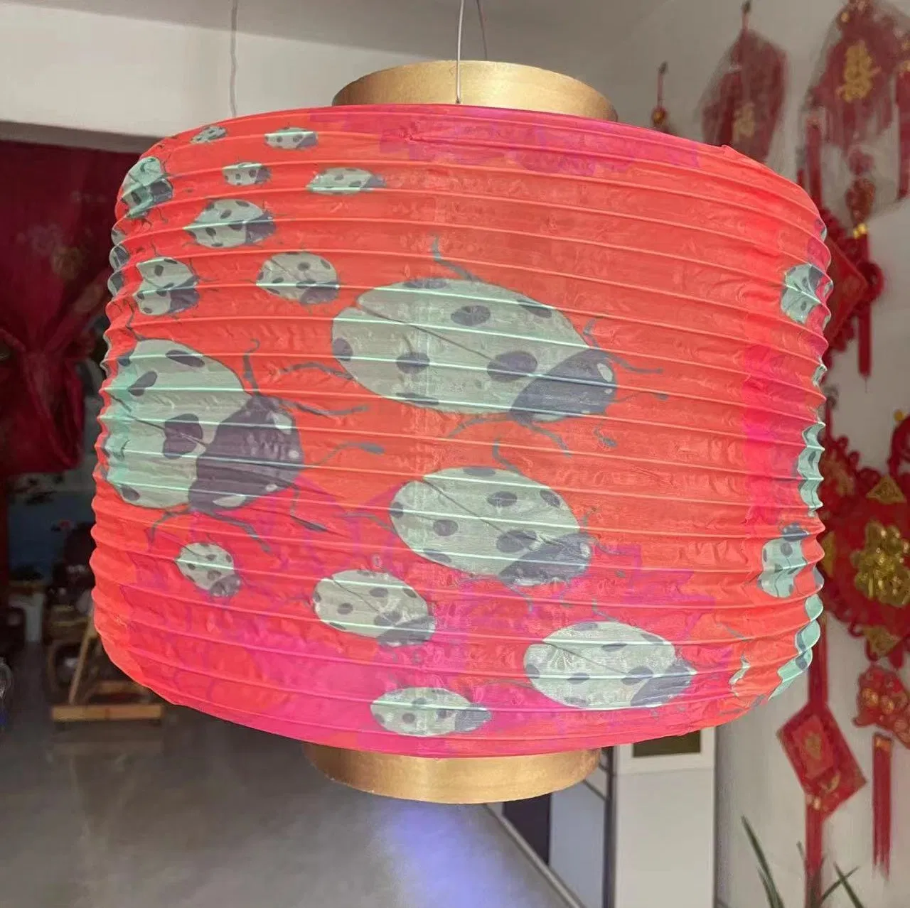 Outdoor Decorative Japanese Red Paper Lantern Environmental Protection 20 Inch