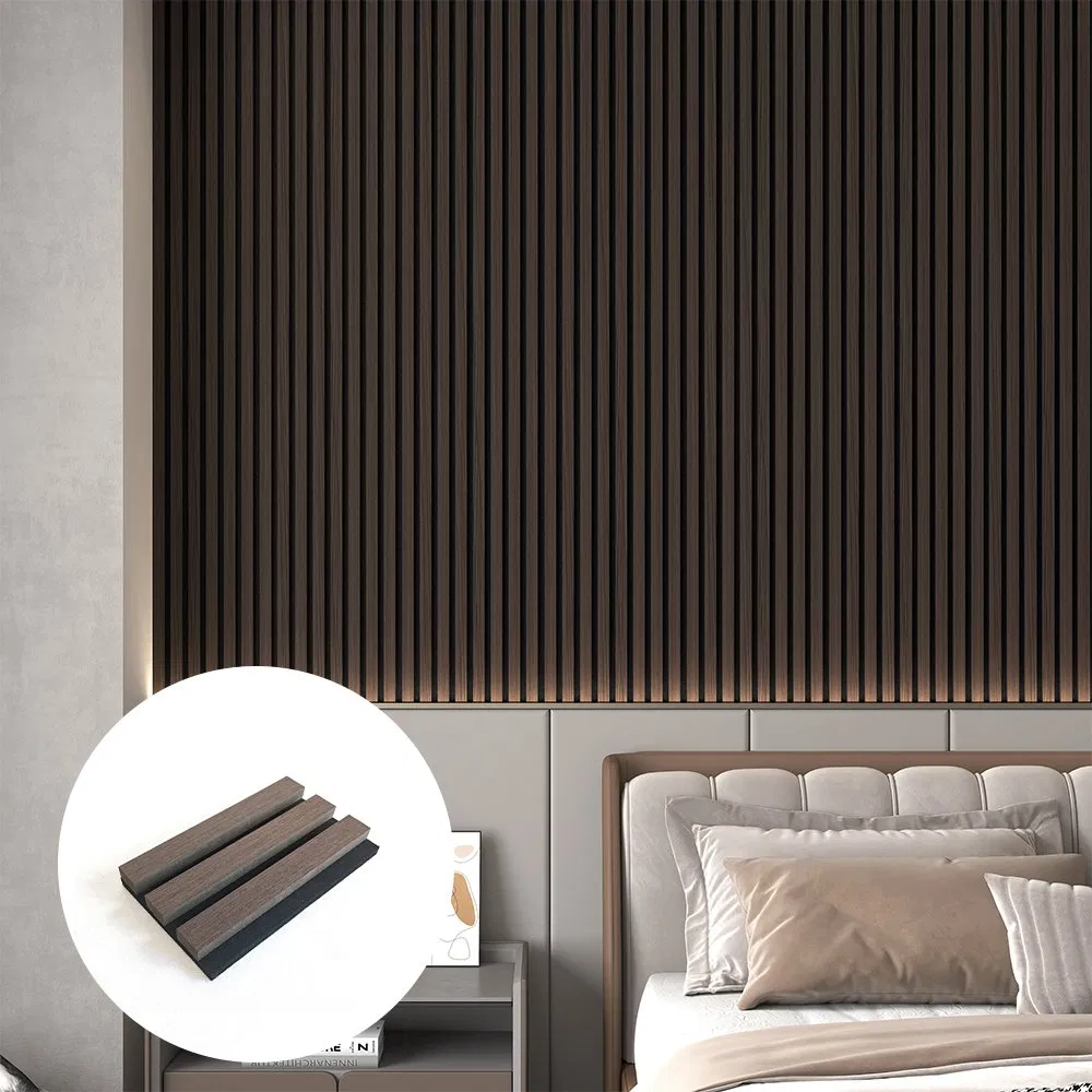 Office Studio Akupanel Wooden Slatted Sound Absorbing Proofing Boards Ceiling Pet Wood Slat Wall Soundproof Acoustic Panels
