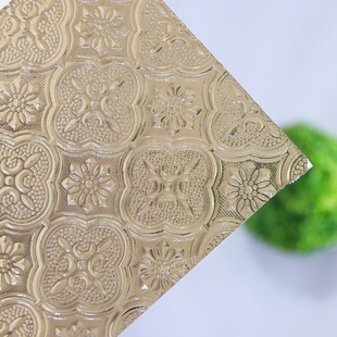 Clear Green Blue Flora Figured Patterned Glass