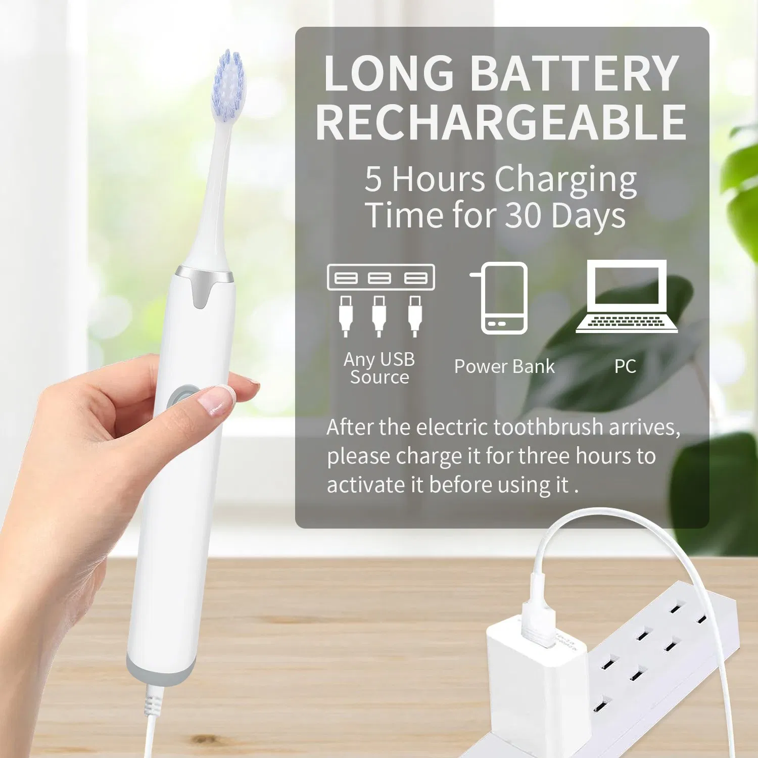 Automatic Electric Vibrating Toothbrush Softening Dental Electric Toothbrush