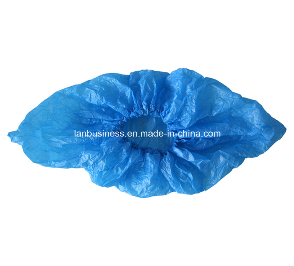 Blue Anti-Skid and Waterproof Hand-Made CPE Shoe Cover