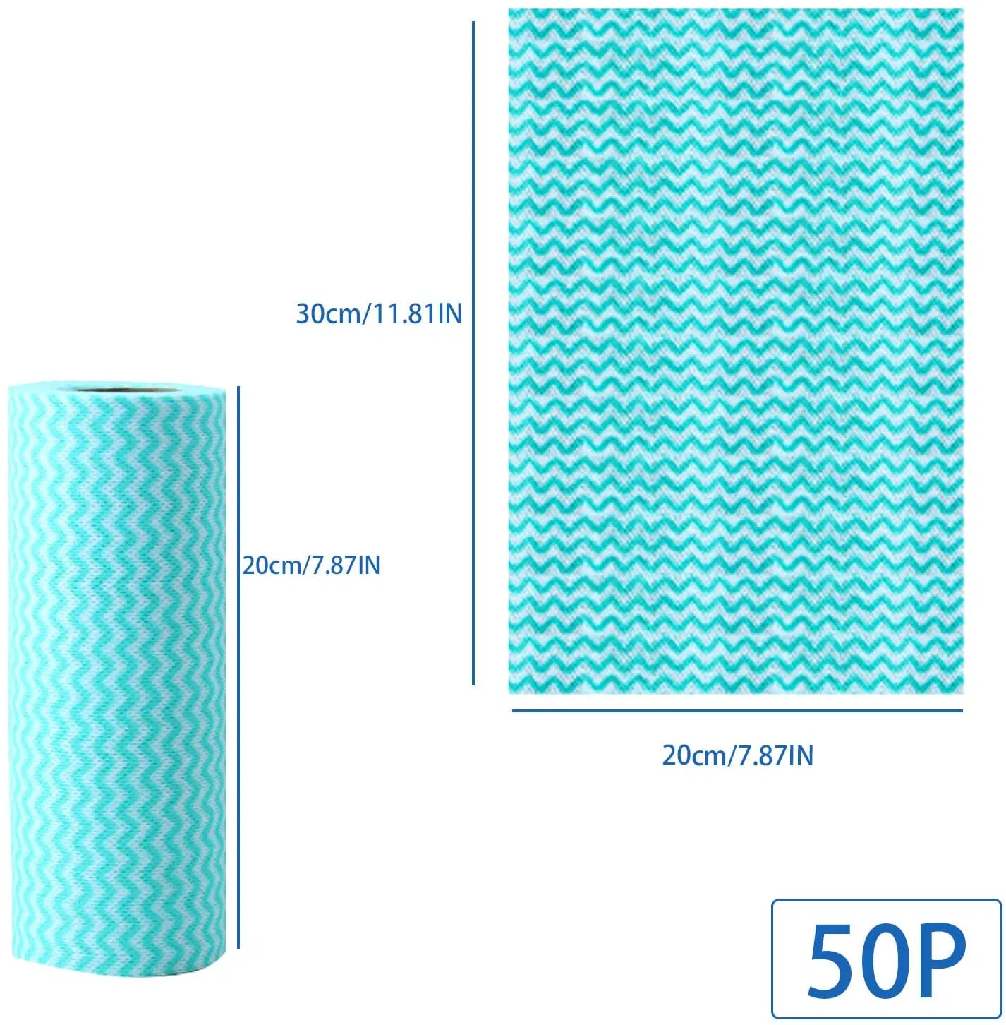 Non-Woven Disposable Kitchen Cloths Dish Towels Fast Decontamination