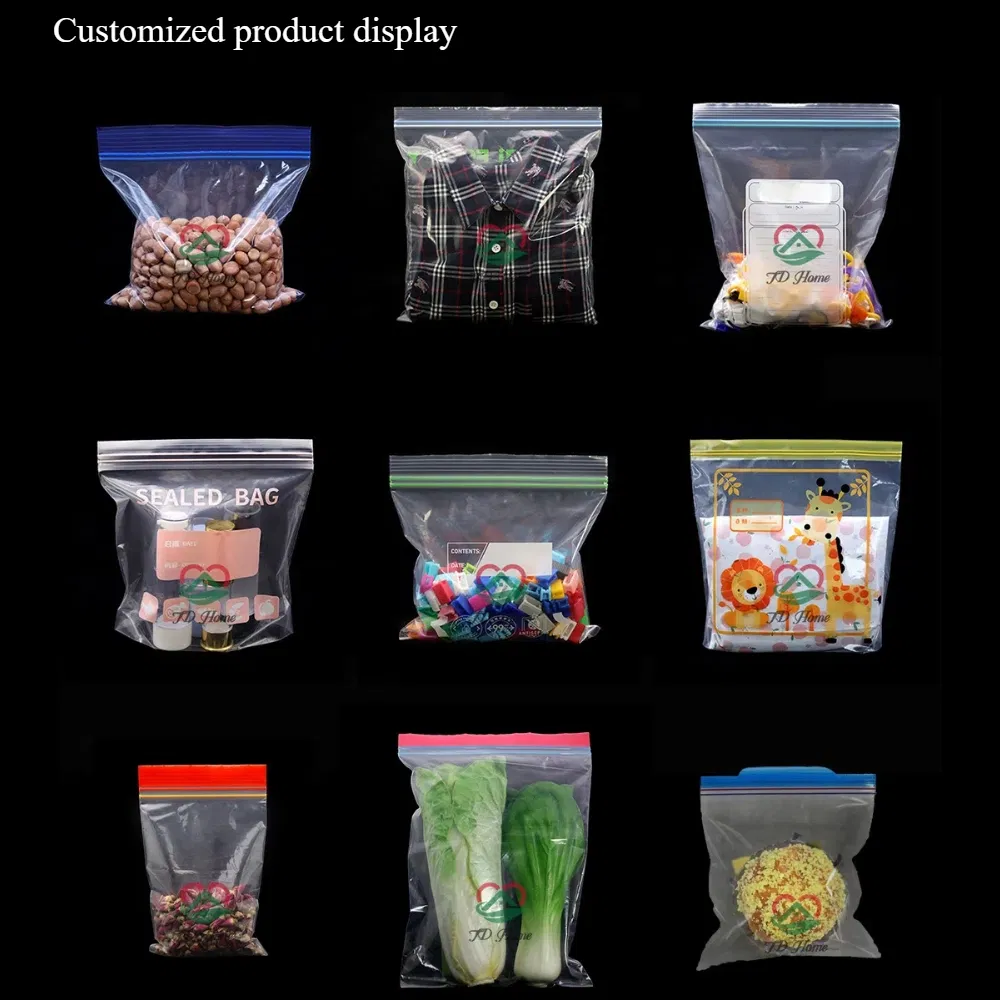 BPA Free Food Storage Plastic Reusable Food Storage Packaging Ziplock Bags