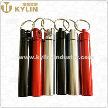 Portable Mini Metal Bin for Holding Toothpick with Keyring Metal Toothpick Dispenser