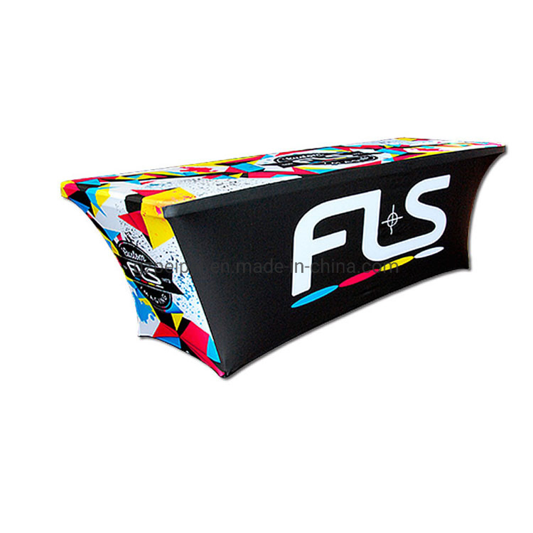 Promotional Display Products Item Advertising Table Cover Rectangle Party Custom Table Cloth Logo