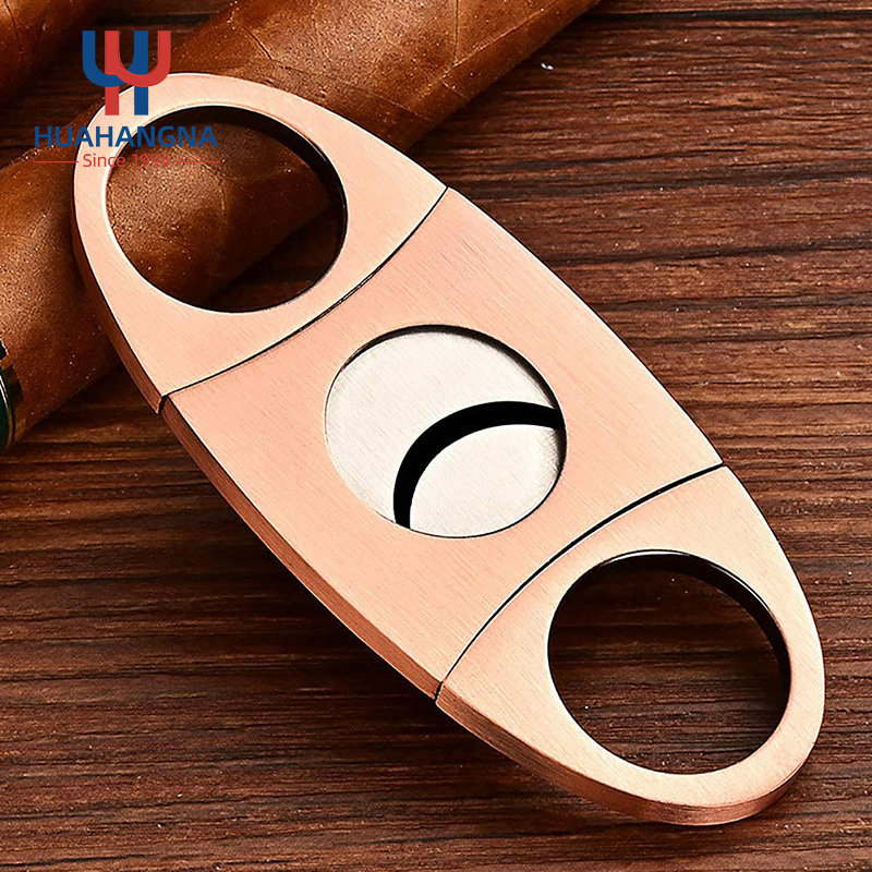 Cigar Accessories Stainless Steel Sharp V Cut Cigar Cutter Customized Logo Metal Durable Cigar Cutter