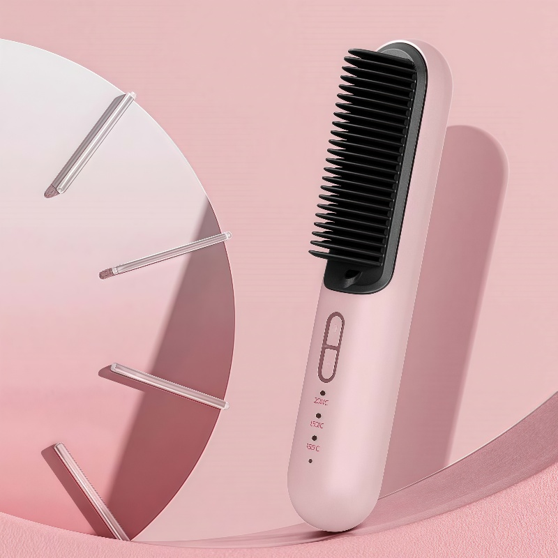 2000 mAh Large Capacity Battery Cordless Hair Straightening Comb