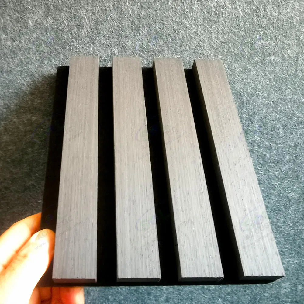 Sol Acoustic Wood Slatted Wall Panels for Interior Decoration Wall and Ceiling