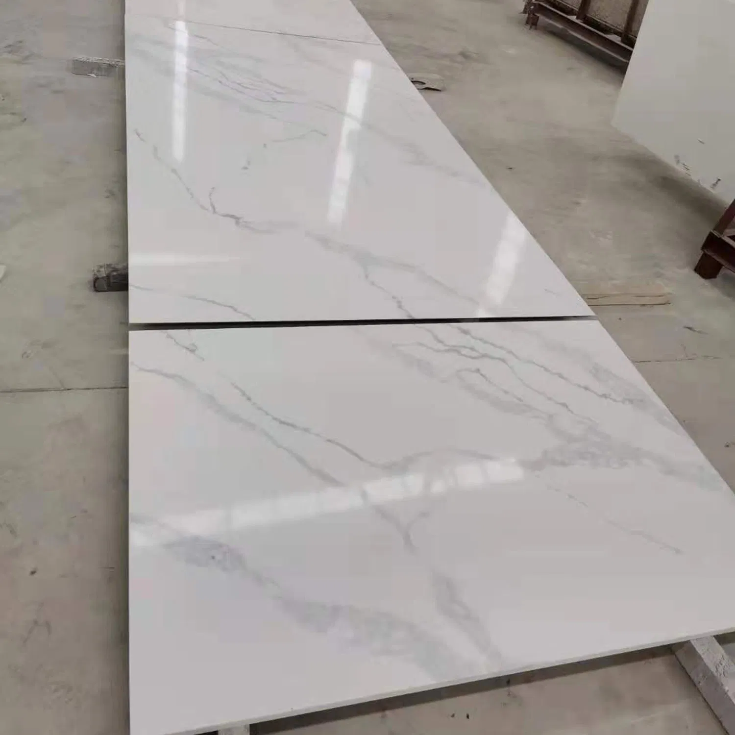 Calacatta/Carrara/Grey/Pure White Quartz Kitchen/Bathroom/Island Countertops Cut-to-Size Building Engineering