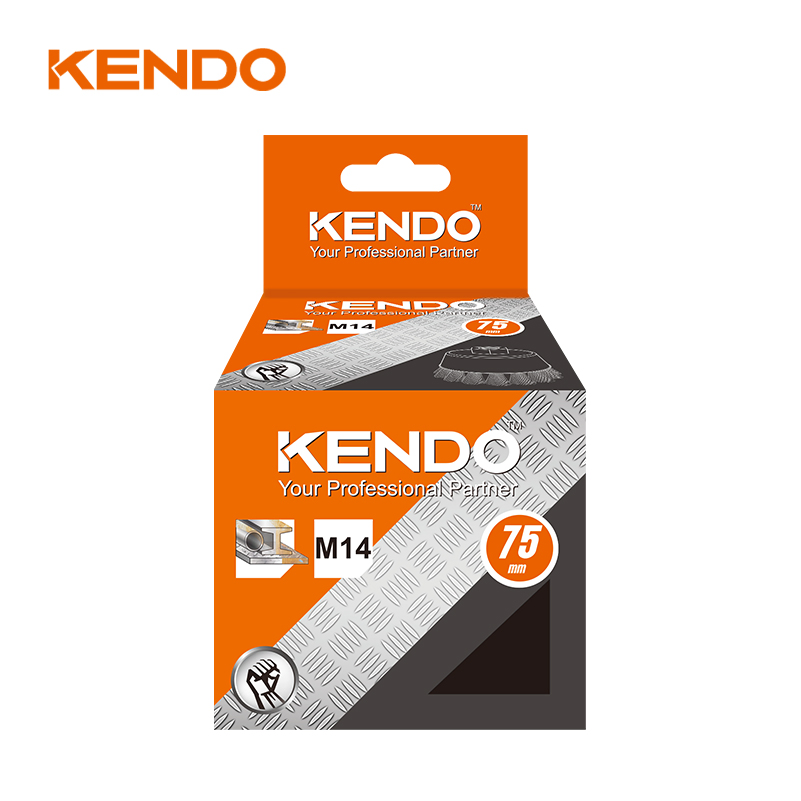 Kendo Knotted Wire Cup Brush with Thread or Arbor Hole to Be Used on Angle Grinders