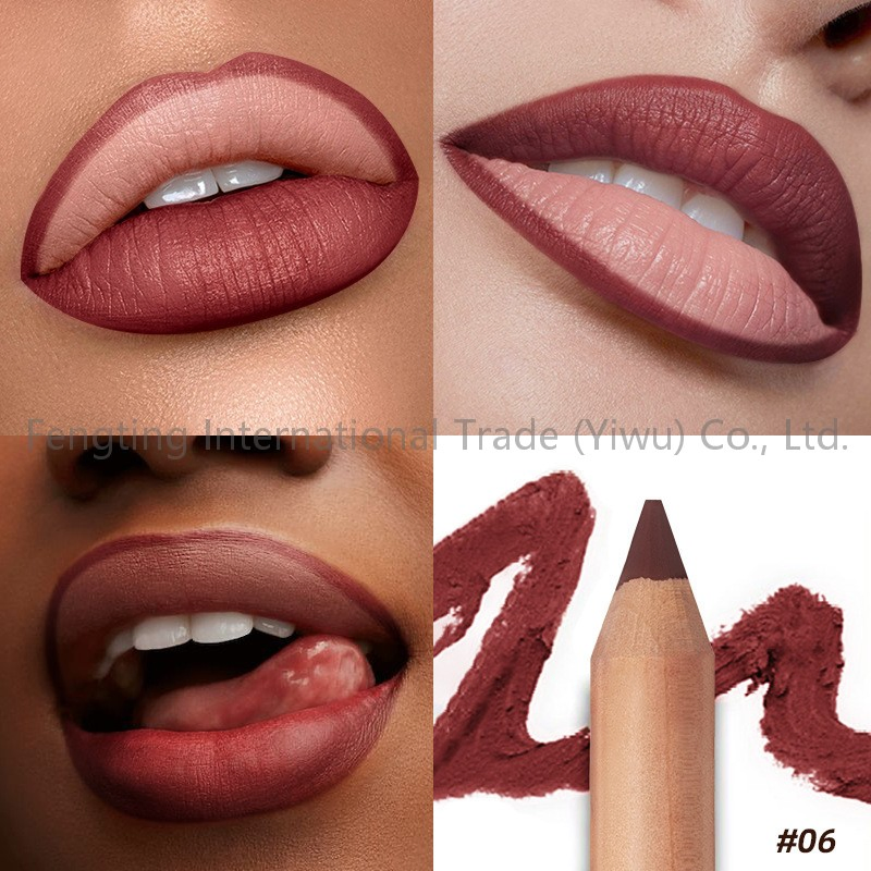 Private Label 8 Colors Lip Contour Long Lasting Matte Smooth Brown Lip Pencil High Pigment Waterproof Lasting Vegan Lip Liner