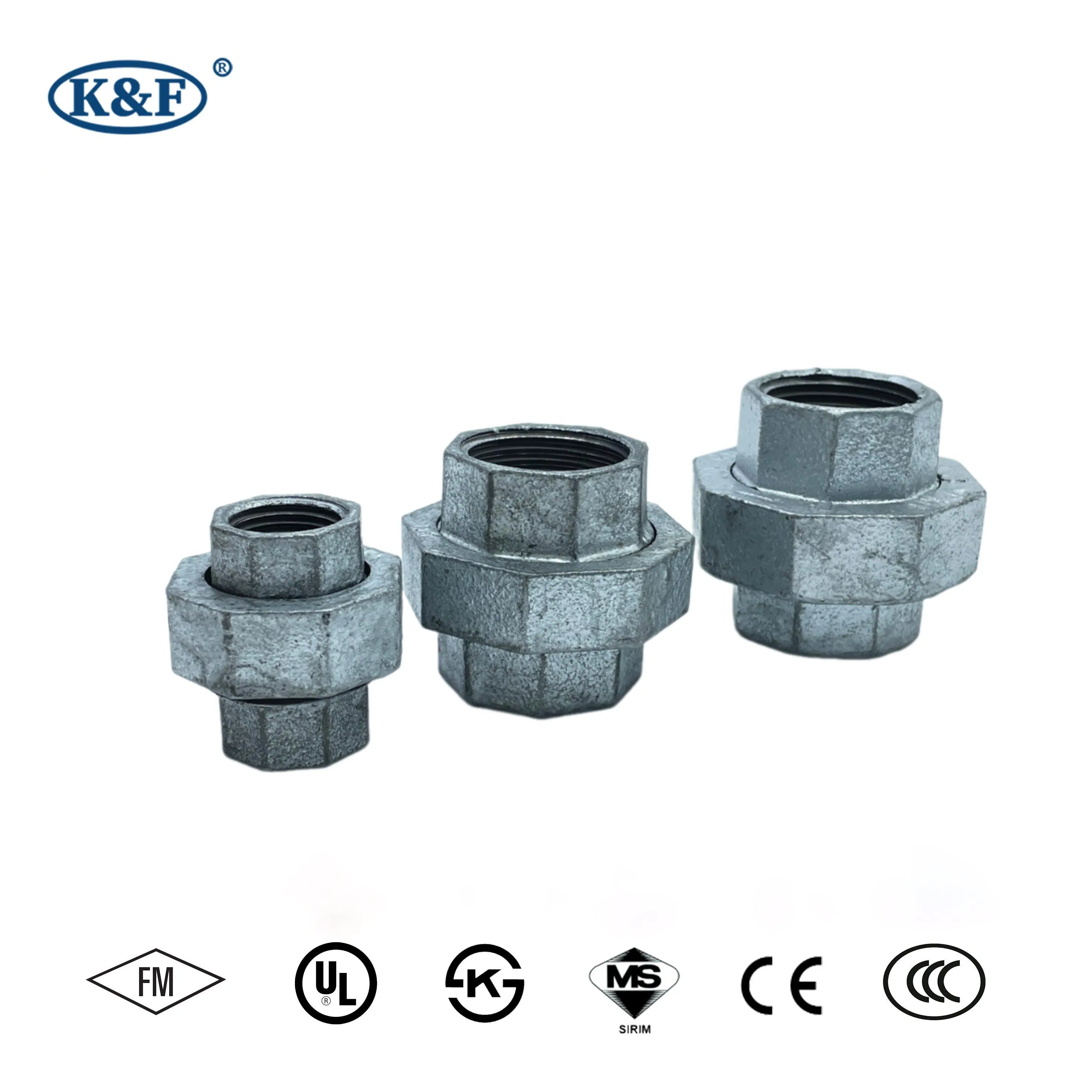 Kanaifu Black Malleable Iron Casting Water Pipe Fitting Union with FM UL for Fire