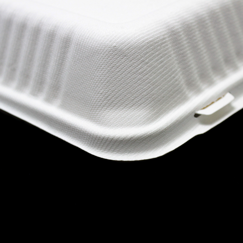 Sugarcane Biobased Biodegradable Burger Lunch Box Take-out Food Container