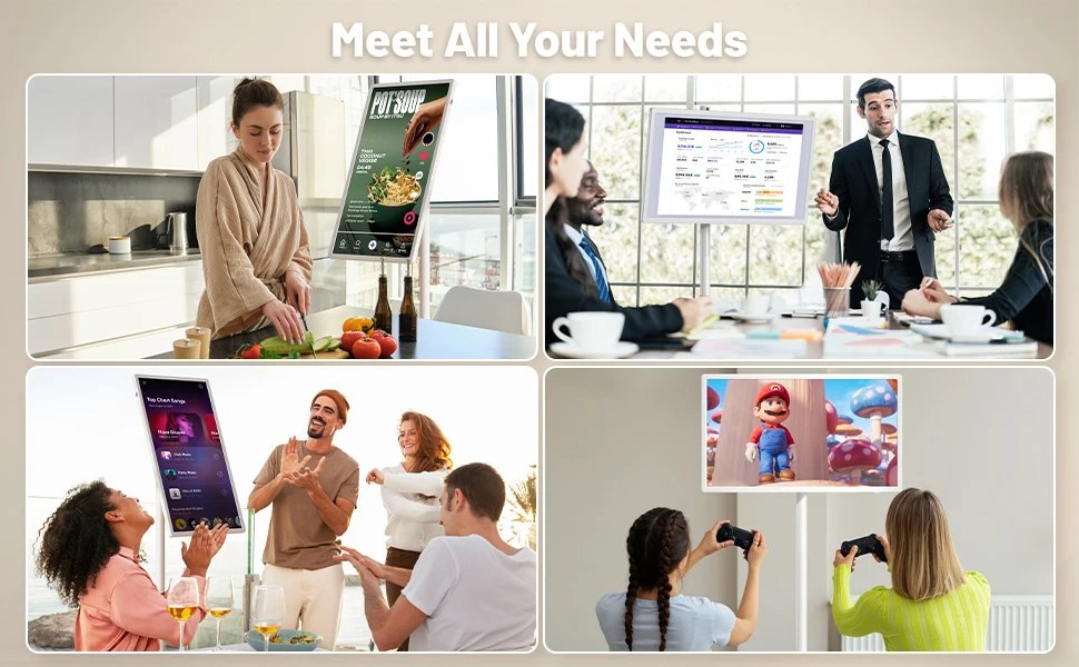 Portable 27-Inch Touchscreen TV with Smart Features