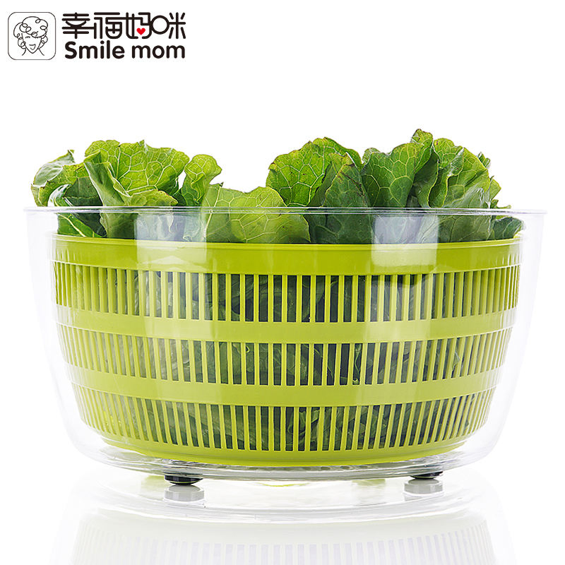 Multifunctional Plastic Manual Salad Spinner with Locking Clips