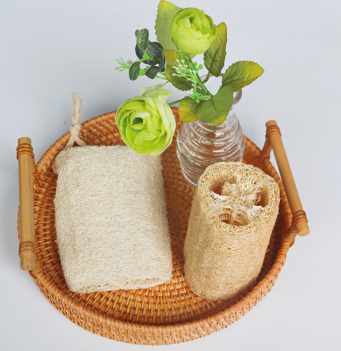 Eco Friendly Natural Loofah Sponge Body Shower Bath Kitchen Scrub Brush Exfoliating Dish Facial Face Loofa Lufa Luffa Pad