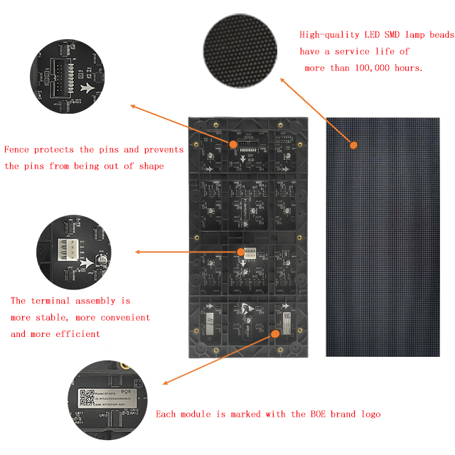 High Contrast Digital P1.2 Indoor Giant LED Video Wall Advertising Billboard Display Screen Module