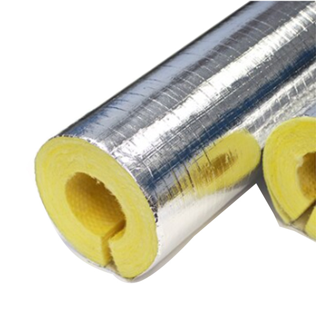 Isoking Pipe Insulation Inner Dia40mm Glass Wool Insulation Pipe for Duct