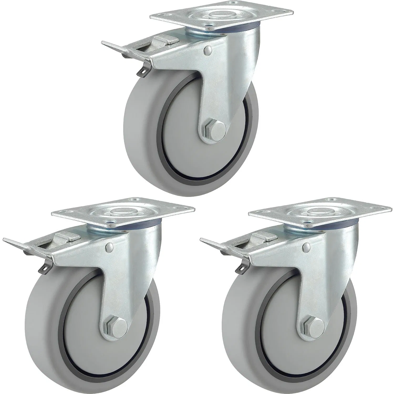 Swivel TPR Caster W/PP Core & Roller Bearing, a-E03#