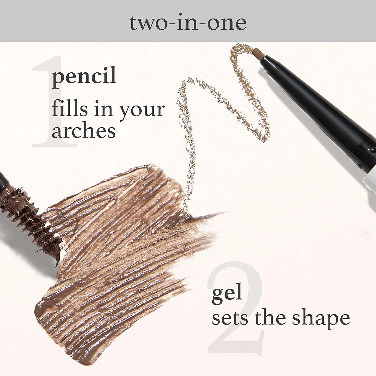 Wholesale Dual-Ended Eyebrow Pencil and Tinted Brow Gel Set Waterproof Long-Lasting Formula with Brush and Precision Tip, Private Label/OEM